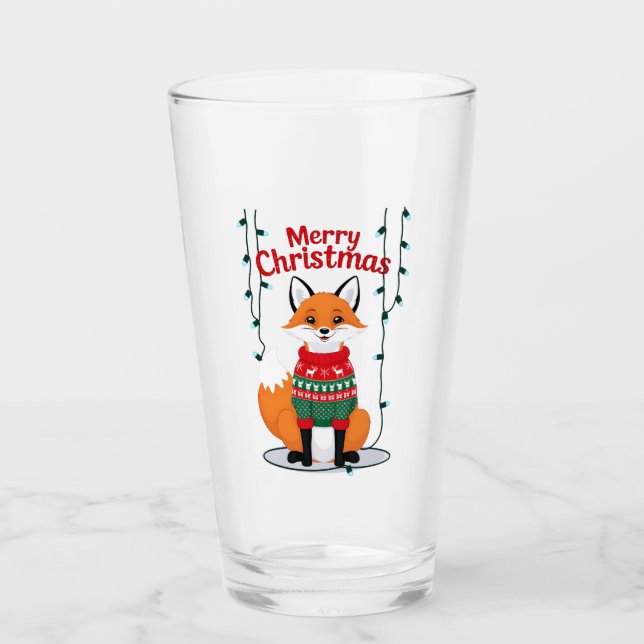 Copo De Pint Joyeux Noël, Renard ! (Frente)