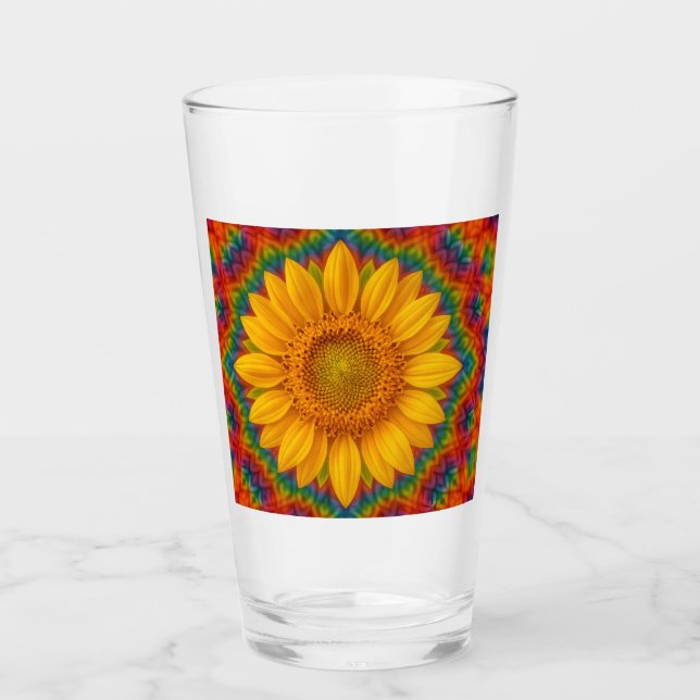 Copo De Pint Kaleidoscope Sunflower  (Frente)