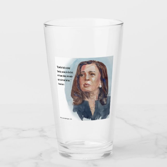 Copo De Pint Kamala Harris & Citação (Frente)