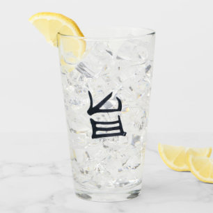 Copo De Pint Kanji Delicious do vidro preto
