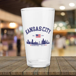 Copo De Pint Kansas City Flag & Skyline Design | Cool Midwest