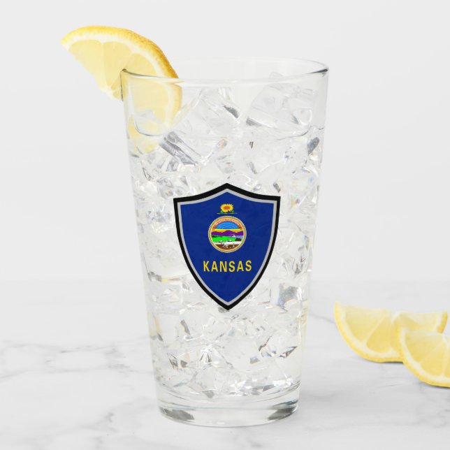 Copo De Pint Kansas flag (Gelo frontal)