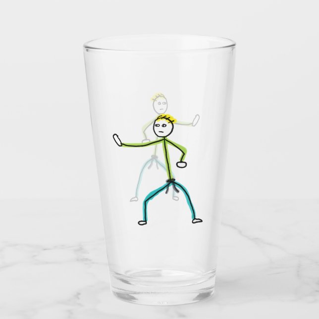 Copo De Pint Karate Stickman (Frente)