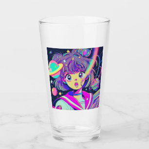 Copo De Pint Kawaii Anime Girl Glass