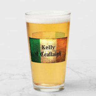 Copo De Pint Kelly Family Name on Irish Flag