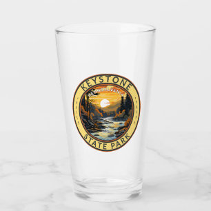 Copo De Pint Keystone State Park Pennsylvania Viagem Crachá Art