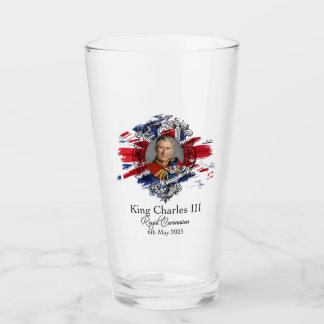 Copo De Pint King Charles III Coronage Image Glass / Tumbler
