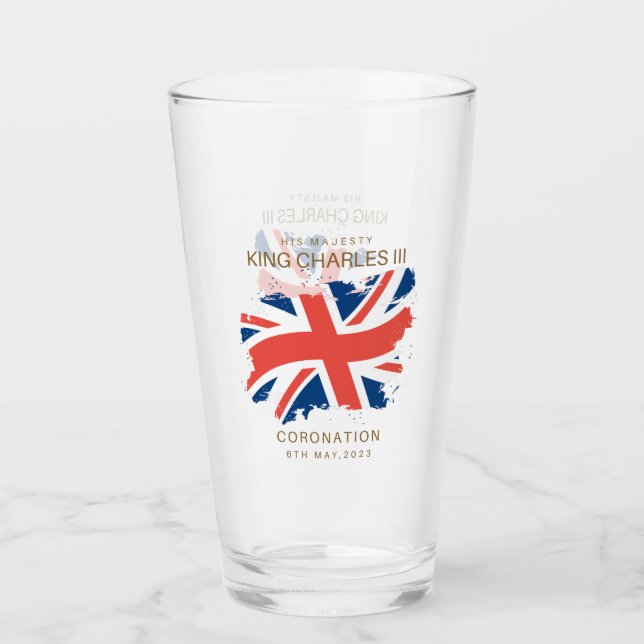 Copo De Pint King Charles III Union Jack Flag (Frente)
