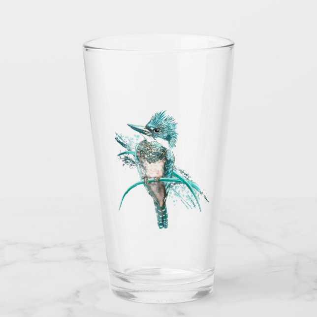 Copo De Pint Kingfisher Bird Graphic Art Willife Animal Art (Frente)
