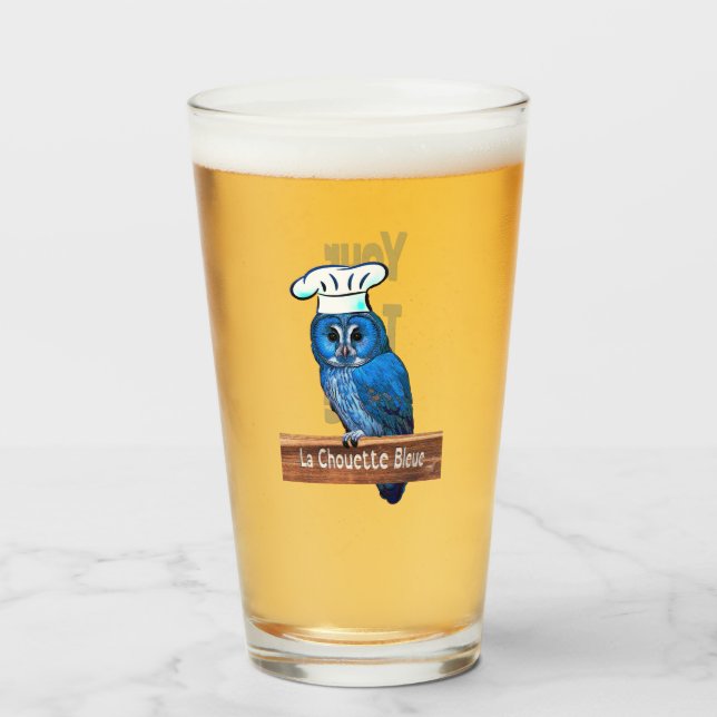 Copo De Pint La Chouette Bleue Cafe (Frente (Preenchido))