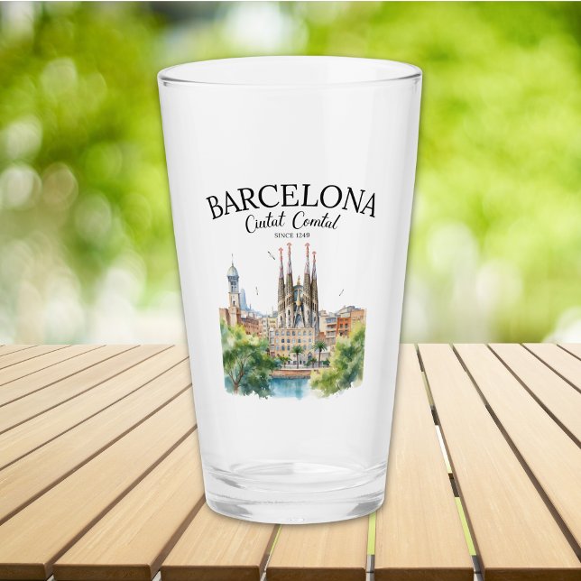 Copo De Pint La Sagrada Familia & Skyline – Barcelona Spain (Criador carregado)