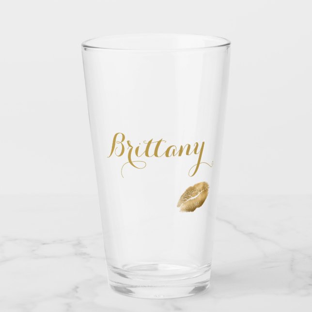 Copo De Pint Lábios adoráveis personalizam (Frente)