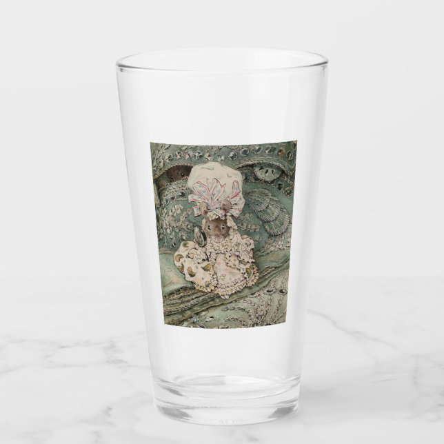Copo De Pint Lady Mouse em um Boné Mob (por Beatrix Potter) (Frente)