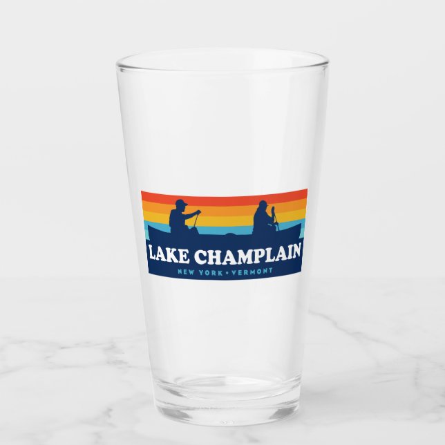Copo De Pint Lago Champlain Nova York Vermont Canoa (Frente)
