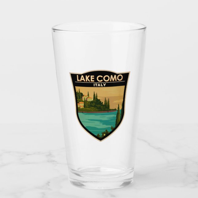 Copo De Pint Lago Como Itália Vintage (Frente)