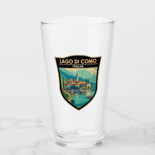 Copo De Pint Lago de Como Italia Viagem Art Crachá
