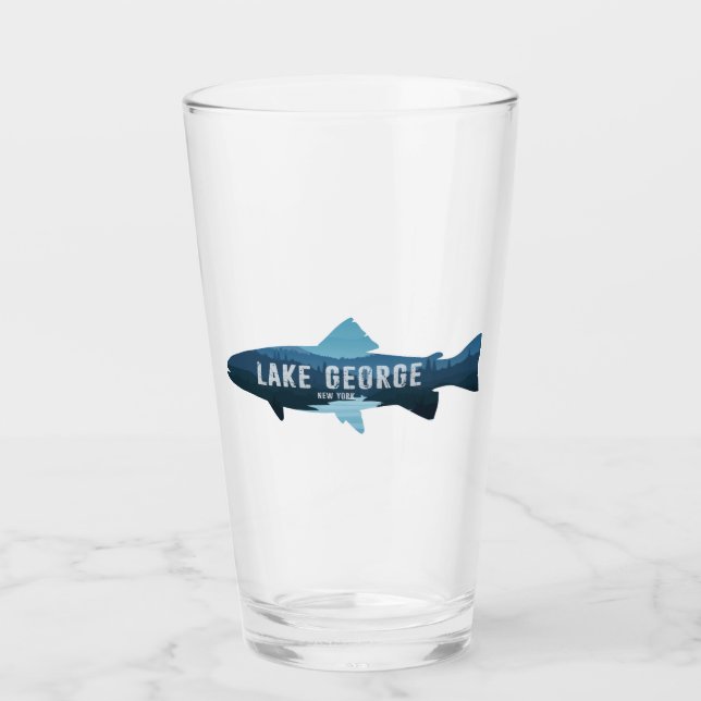 Copo De Pint Lago George New York Fish (Frente)