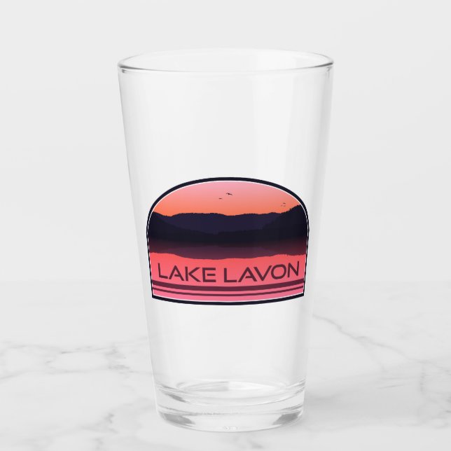Copo De Pint Lago Lavon Texas Red Sunrise (Frente)