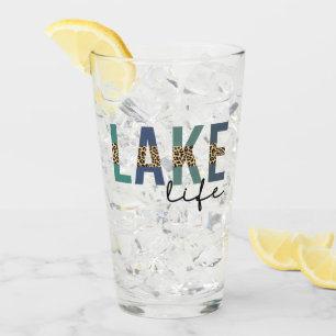 Copo De Pint Lago Life Happy Place Lake House Cheetah Typografi