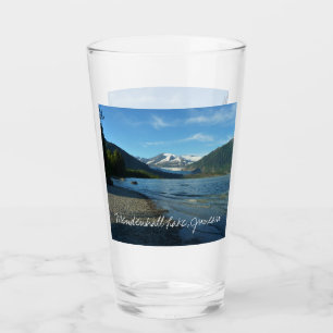 Copo De Pint Lago Mendenhall, na paisagem de Juneau Alaska