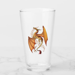 Copo De Pint Laranja Dragão de Autumn Nature Fantasy Art