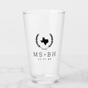Copo De Pint Laurel Crest Texas Wedding Monograma