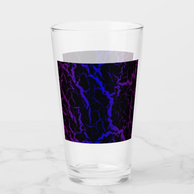 Copo De Pint Lava de espaço rachada - Roxo/Azul (Frente)