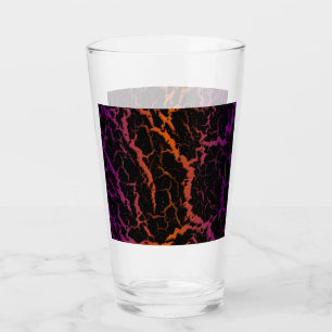 Copo De Pint Lava de Espaço Rachada - Roxo/Laranja