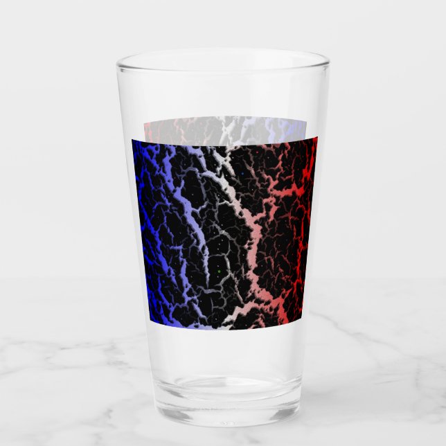 Copo De Pint Lava Espacial Rachada - Azul/Branco/Vermelho (Frente)