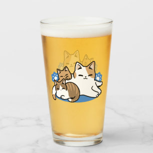 Copo De Pint Lazer - Design de Gatos Preguiçosos