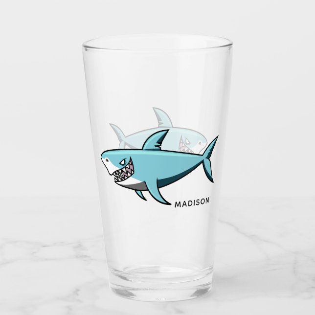Copo De Pint Legal Shark com nome personalizado (Frente)