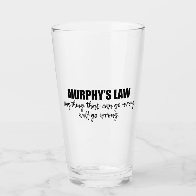 Copo De Pint Lei de Murphy (Frente)