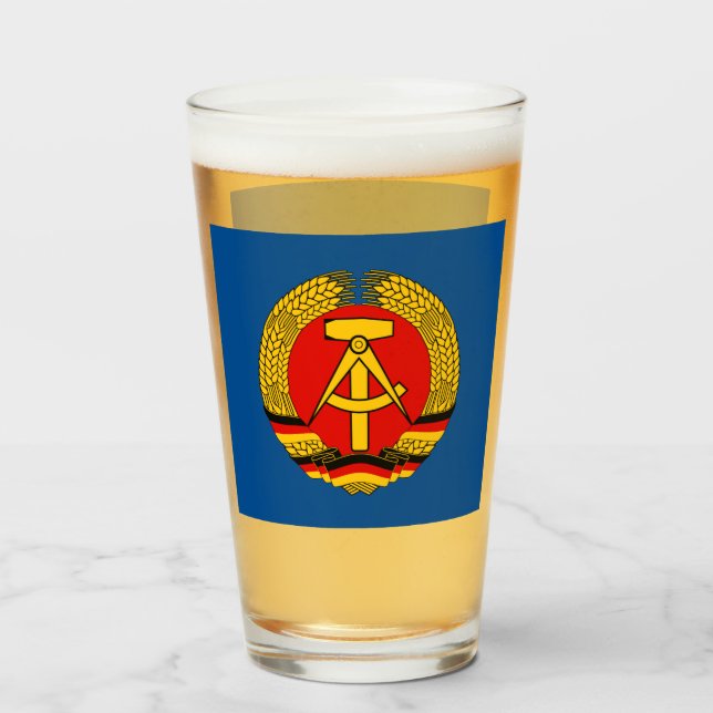 Copo De Pint Leipzig, DDR - Alemanha Oriental (Frente (Preenchido))