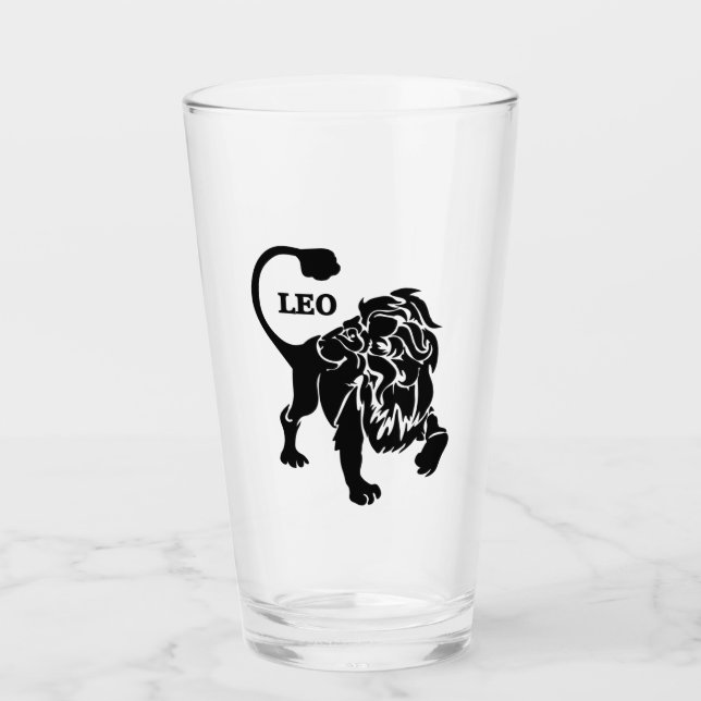 Copo De Pint Leo Lion Zodiac Black (Frente)