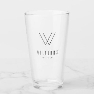 Copo De Pint Letra Est de Nome Personalizado Minimalista. Ano