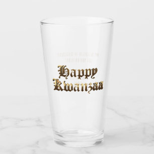 Copo De Pint Letra inglesa antiga e elegante Happy Kwanzaa