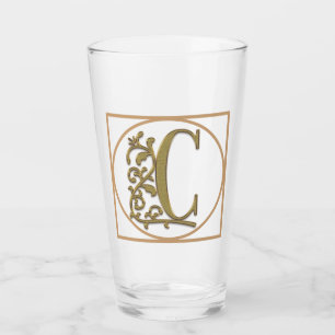 Copo De Pint LETTER C MONOGRAM Belo Casamento Novo Presente Dom