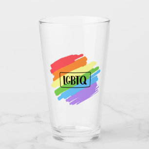 Copo De Pint LGBTQ Brushstrokes Arco-Íris