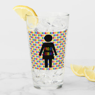 Copo De Pint LGBTQ Silhouette Lésbica e Damas Arco-Íris