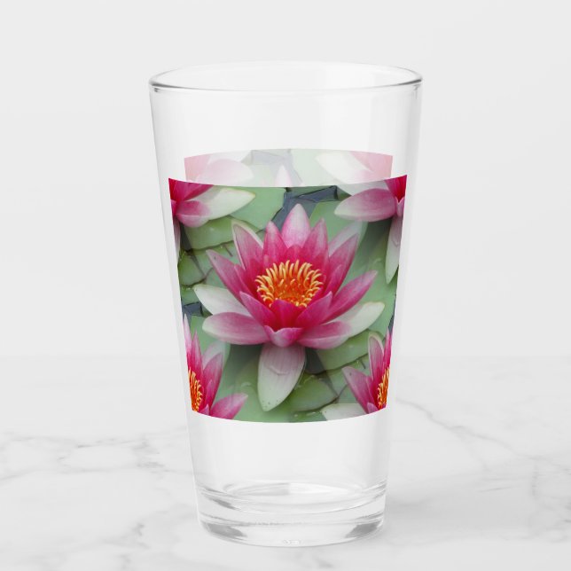 Copo De Pint Lily de Água do Lotus Rosa (Frente)