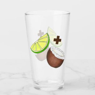 Copo De Pint Limão na Fruta de Coconut Tropical Island