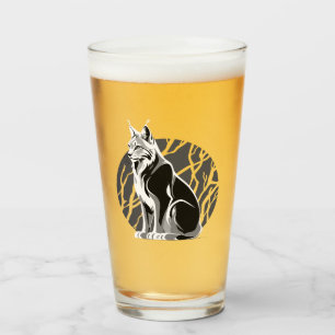Copo De Pint Lince Preto e Branco
