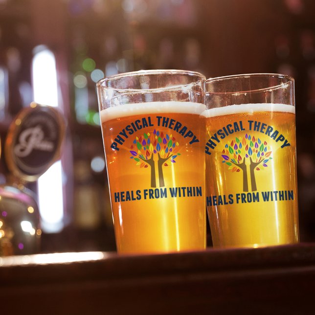 Copo De Pint Linda Citação Inspiradora de Terapia Física (Criador carregado)