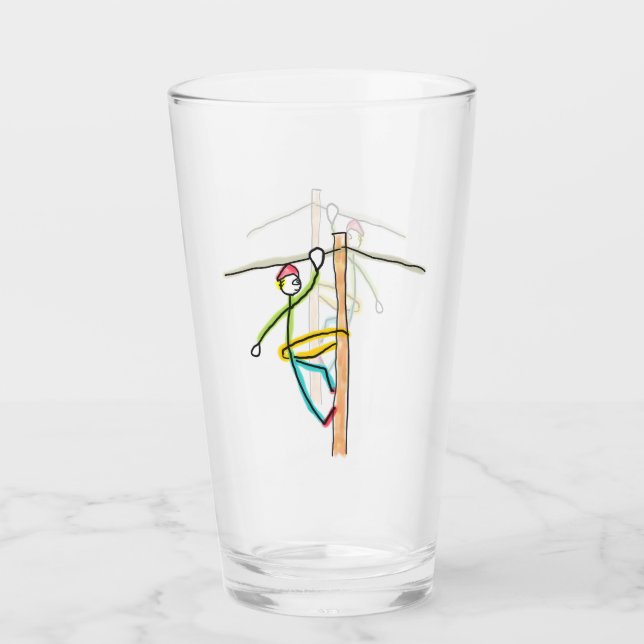 Copo De Pint Lineman Stickman (Frente)