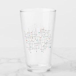 Copo De Pint Linhas E Pontos Do Século De Médio Funk Retroativo