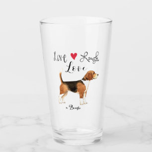 Copo De Pint Live Laugh Love a Beagle Glass