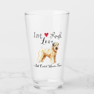 Copo De Pint Live Laugh Love a Wheaten Glass