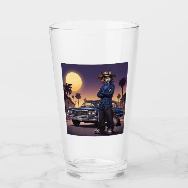 Copo De Pint Lobo E Lowrider (Frente)