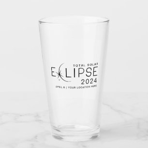 Copo De Pint Localização Personalizada do Eclipse Solar 2024 Co