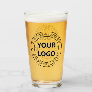 Copo De Pint Logotipo comercial personalizado Texto empresa Vid